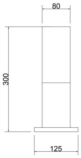Lampă de exterior Maytoni O418FL-01B WILLIS 1xE27/60W/230V 30 cm IP54 negru