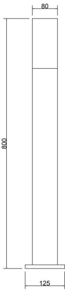 Lampă de exterior Maytoni O418FL-01GR1 WILLIS 1xE27/60W/230V 80 cm IP54 antracit