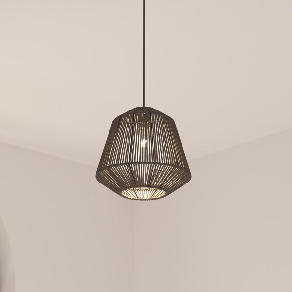 Lustră pe cablu Atmosphera JILY 1xE27/40W/230V negru iută