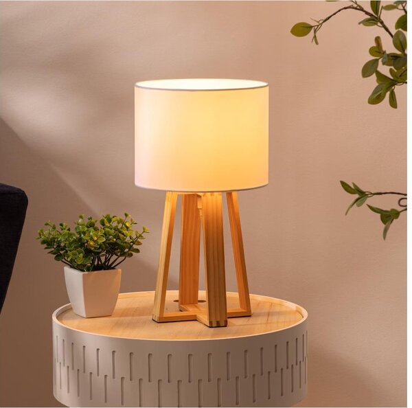 Lampă de masă Atmosphera MOLU 1xE27/25W/230V pin/alb