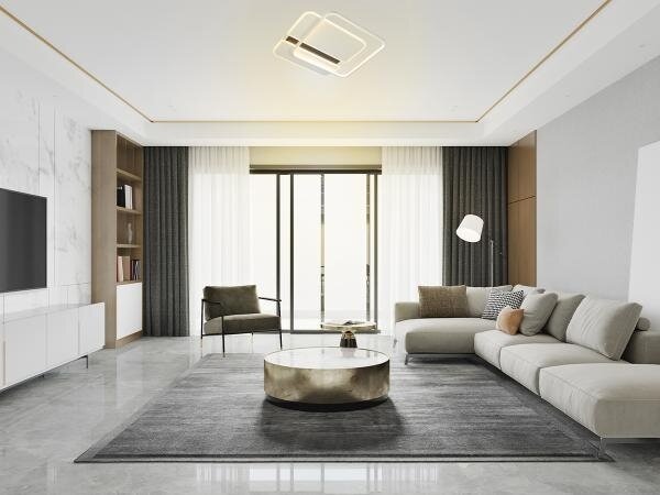 Plafonieră LED dimabilă LED/95W/230V 3000-6500K alb/negru + telecomandă
