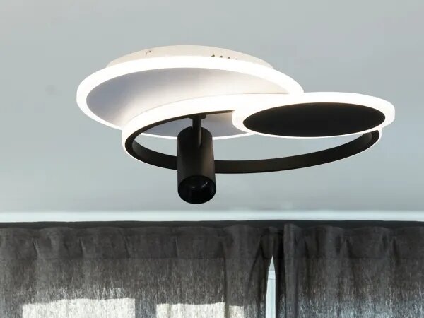 Plafonieră LED dimabilă LED/65W/230V 3000-6500K alb/negru + telecomandă