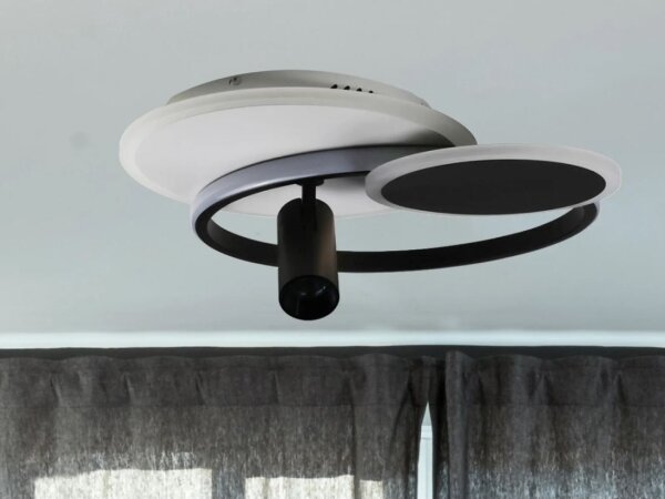 Plafonieră LED dimabilă LED/65W/230V 3000-6500K alb/negru + telecomandă