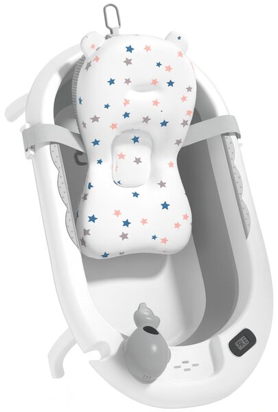 JAKS Cădiță Vaiana pentru baie cu accesorii gri Variante de tăviță: Cădiță pentru baie + pernă