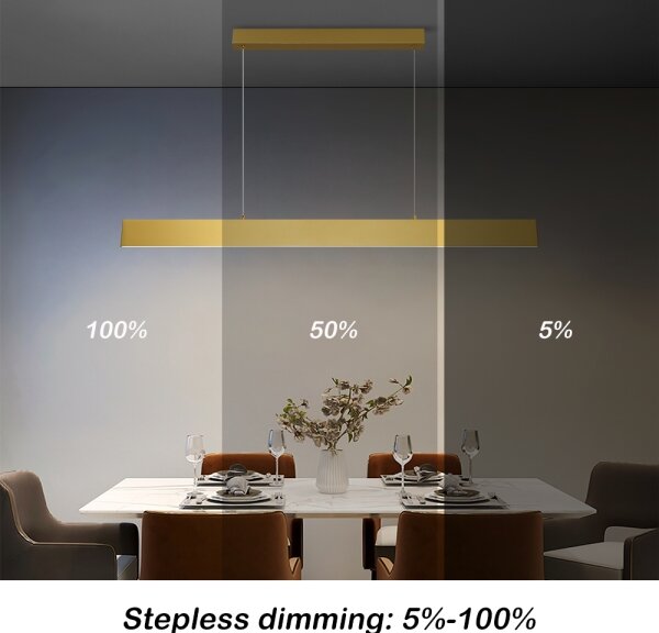 Lustră LED dimabilă pe cablu Brilagi SLIMLINE LED/40W/230V 3000-6000K auriu + telecomandă