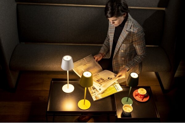 Lampă LED dimabilă de masă Kanlux 36323 INITA LED/1,2W/1800 mAh IP54 galben