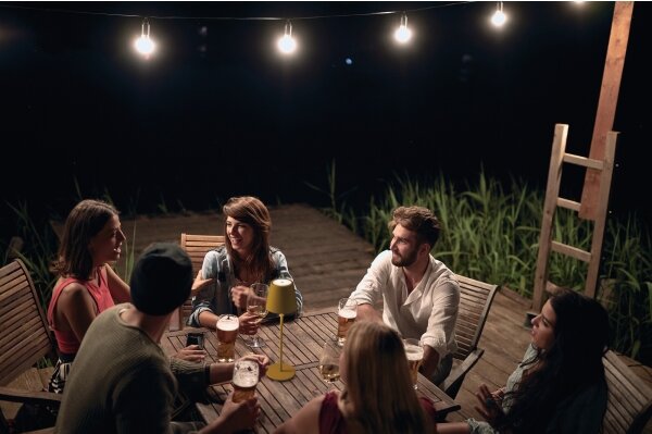 Lampă LED dimabilă de masă Kanlux 36323 INITA LED/1,2W/1800 mAh IP54 galben