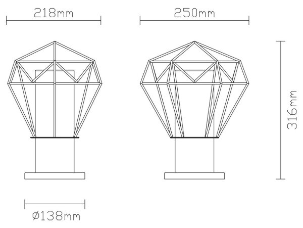 Lampă de exterior Globo 31358 HORACE 1xE27/15W/230V IP44
