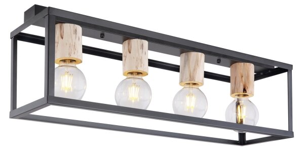 Plafonieră Globo 15476-4D HAGAR 4xE27/60W/230V