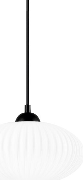 Lustră pe cablu HARMA 1xE27/15W/230V d. 25 cm alb/negru