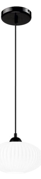 Lustră pe cablu HARMA 1xE27/15W/230V d. 25 cm alb/negru