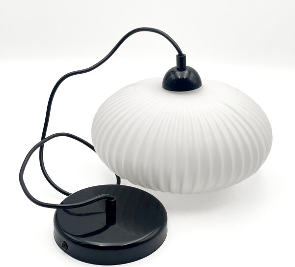 Lustră pe cablu HARMA 1xE27/15W/230V d. 25 cm alb/negru
