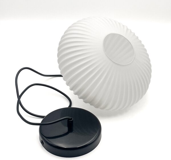 Lustră pe cablu HARMA 1xE27/15W/230V d. 25 cm alb/negru