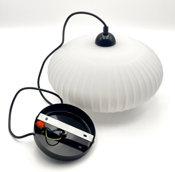 Lustră pe cablu HARMA 1xE27/15W/230V d. 30 cm alb/negru