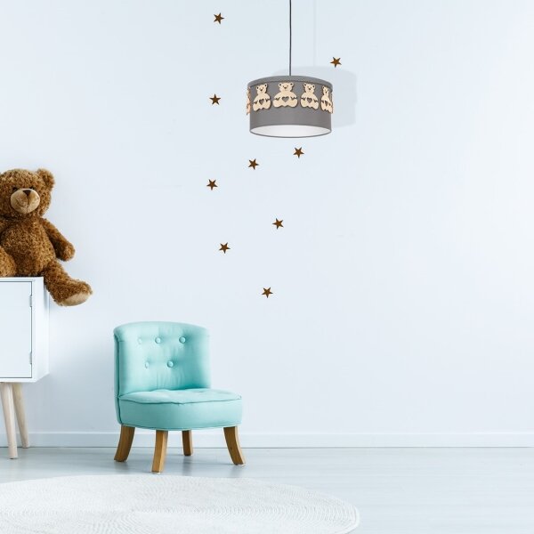 Lustră copii pe cablu BEAR 1xE27/60W/230V