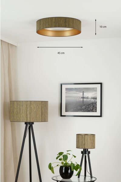 Brilagi - Plafonieră LED BOSTON ROLLER LED/24W/230V pr. 45 cm maro/auriu