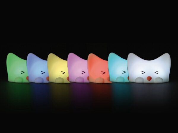 Lampă LED RGB tactilă reîncărcabilă dimabilă pentru copii MegaLight CATTY CAT LED/5V