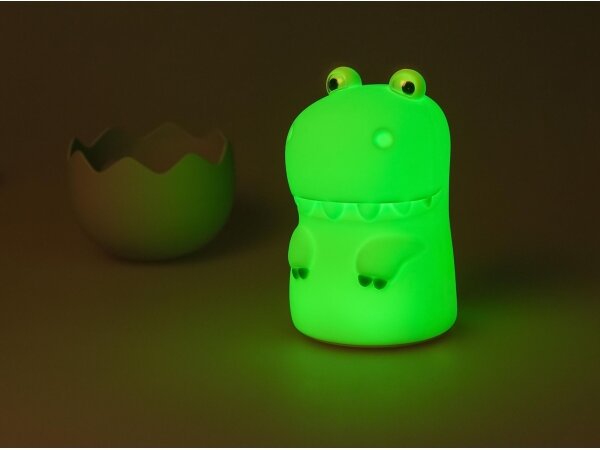 Lampă LED RGB tactilă reîncărcabilă dimabilă pentru copii MegaLight DIGGY DINO LED/5V