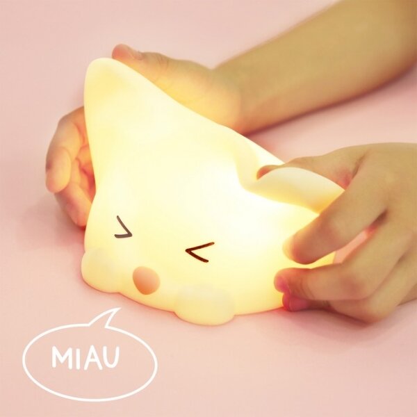 Lampă LED RGB tactilă reîncărcabilă dimabilă pentru copii MegaLight CATTY CAT LED/5V