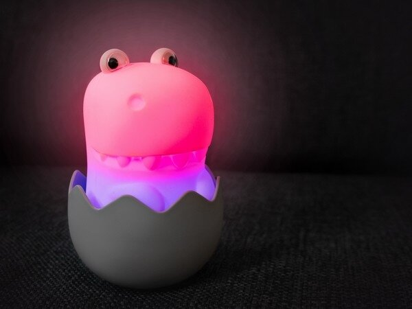 Lampă LED RGB tactilă reîncărcabilă dimabilă pentru copii MegaLight DIGGY DINO LED/5V