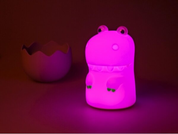 Lampă LED RGB tactilă reîncărcabilă dimabilă pentru copii MegaLight DIGGY DINO LED/5V