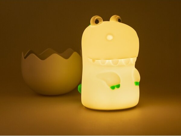 Lampă LED RGB tactilă reîncărcabilă dimabilă pentru copii MegaLight DIGGY DINO LED/5V