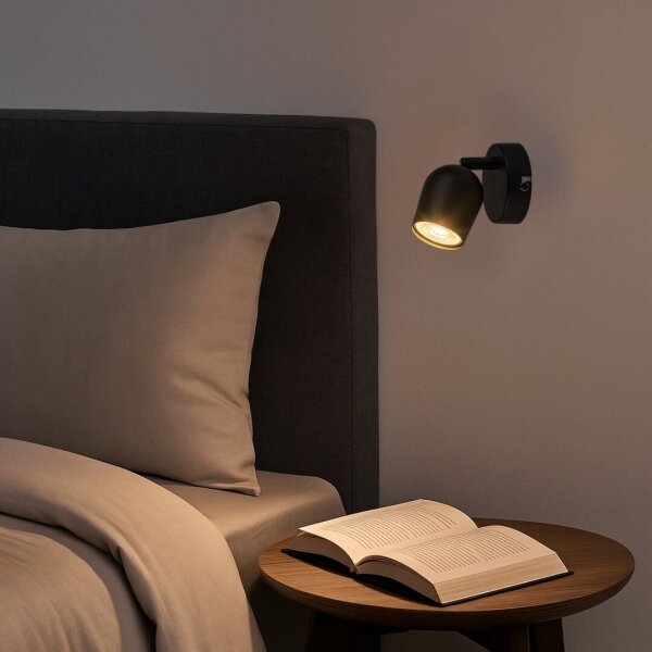 Rabalux 73101 - Spot de perete LIANET 1xGU10/15W/230V negru