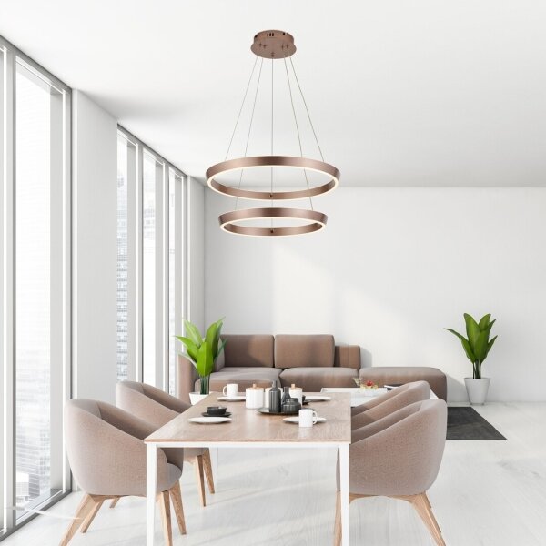 Rabalux 72403 - Lustră LED dimabilă suspendată pe cablu NEVIRA, 45W, 230V, 3000-6500K, cu telecomandă inclusă
