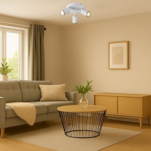 Spot Rabalux NOLIE 73106 - 3 x GU10, 15 W, 230 V, alb