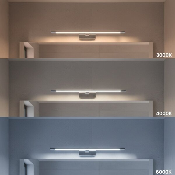 Lumină LED pentru oglindă de baie KLIMT LED/12W/230V 3000/4000/6000K 60 cm IP44 crom lucios