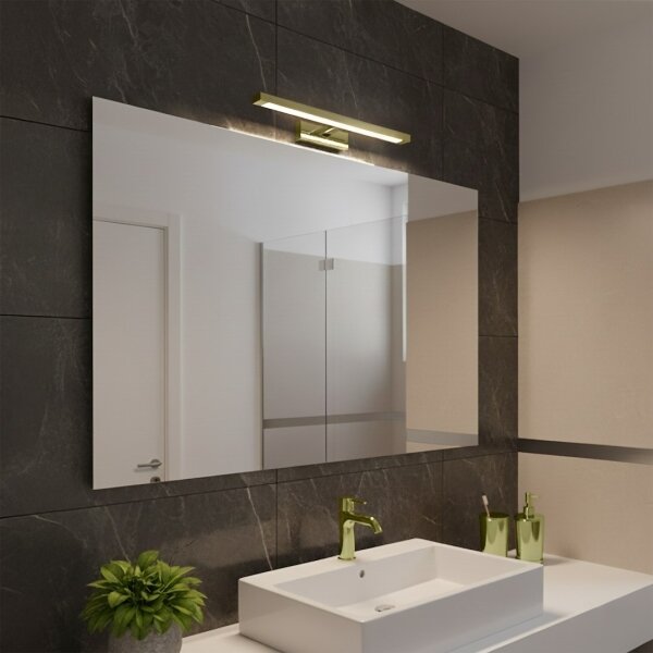 Aplica LED KLIMT pentru oglindă de baie, 8W, 230V, 3000/4000/6000K, 40 cm, IP44, auriu