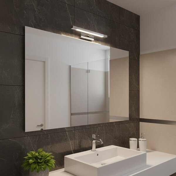 Aplica LED pentru oglindă de baie KLIMT, 8W, 230V, 3000/4000/6000K, 40 cm, IP44, crom lucios