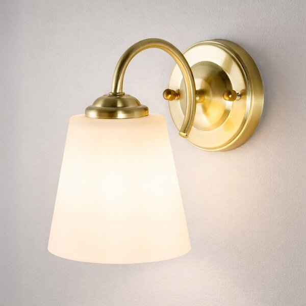 Lampă de perete PAFOS 1xE27/15W/230V, aurie