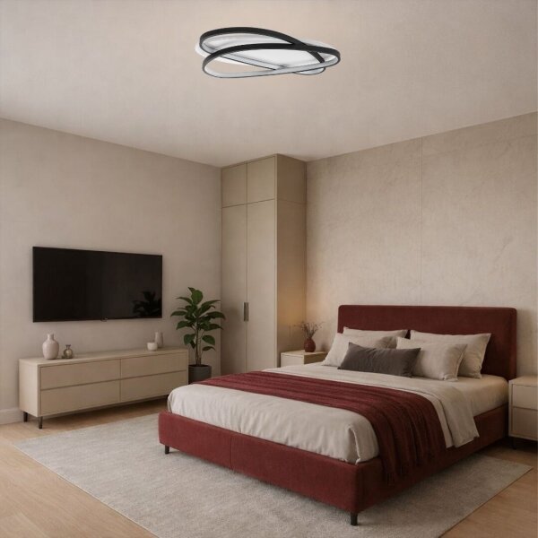 Rabalux 71470 - Lampă de tavan LED dimabilă BRANTIEL LED/57W/230V 3000-6000K 53x38 cm + telecomandă
