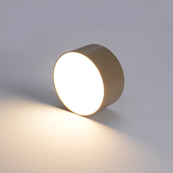 Brilagi - Plafonieră LED pentru baie FORIS, 9W, 230V, diametru 9 cm, bej, IP44
