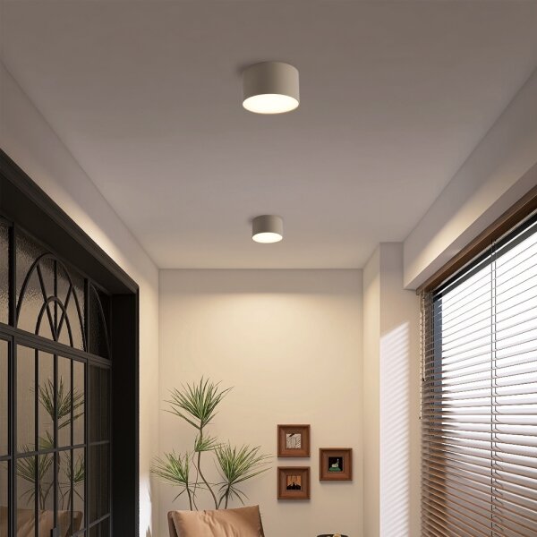 Brilagi - Plafonieră LED pentru baie FORIS, 9W, 230V, diametru 9 cm, bej, IP44