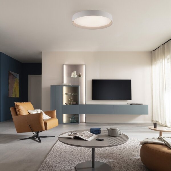 Schöner Wohnen 14595-39 - Plafonieră LED dimabilă TAVOLI LED/34W/230V gri+telecomandă