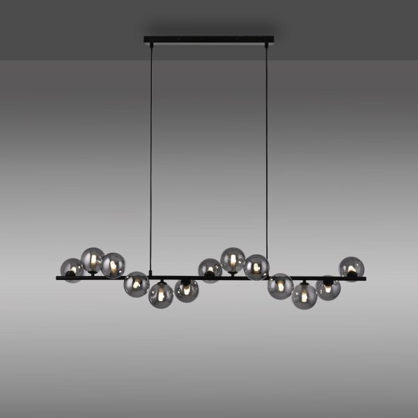 Schöner Wohnen 14504-18 - Lustru LED suspendat pe cablu DUBAI 13xG9/3W/230V negru/fumuriu