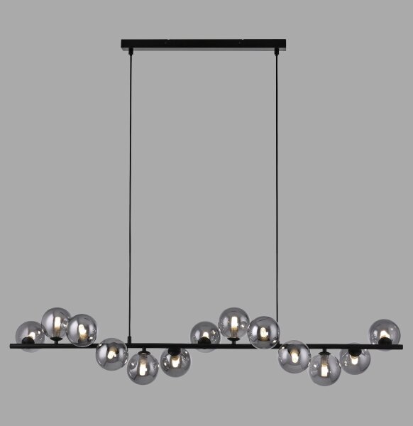 Schöner Wohnen 14504-18 - Lustru LED suspendat pe cablu DUBAI 13xG9/3W/230V negru/fumuriu