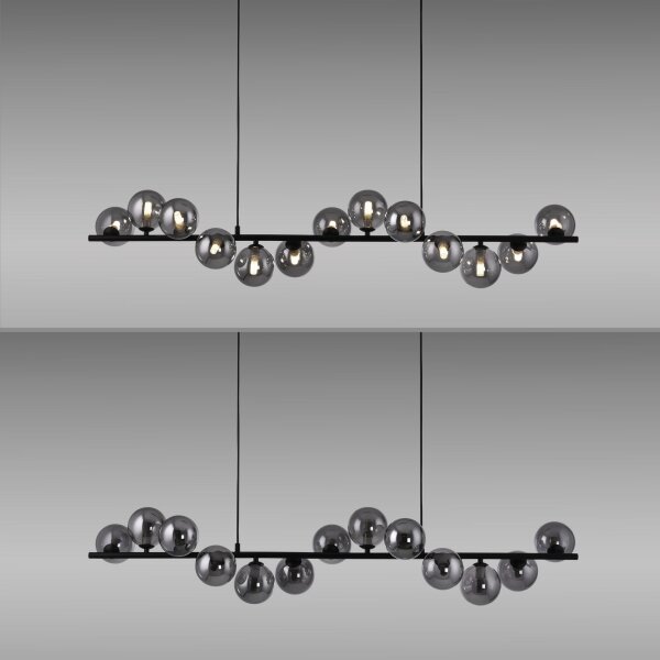 Schöner Wohnen 14504-18 - Lustru LED suspendat pe cablu DUBAI 13xG9/3W/230V negru/fumuriu