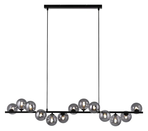 Schöner Wohnen 14504-18 - Lustru LED suspendat pe cablu DUBAI 13xG9/3W/230V negru/fumuriu