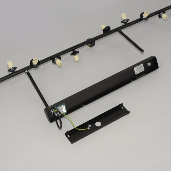 Schöner Wohnen DUBAI 14505-18 - Lustră LED pe tijă, 13xG9/3W/230V, negru/fumuriu
