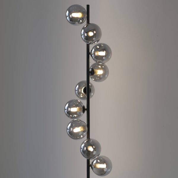 Schöner Wohnen 14506-18 - Lampadar LED DUBAI 9xG9/3W/230V negru/fumuriu