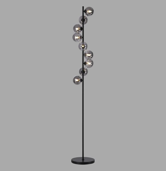 Schöner Wohnen 14506-18 - Lampadar LED DUBAI 9xG9/3W/230V negru/fumuriu