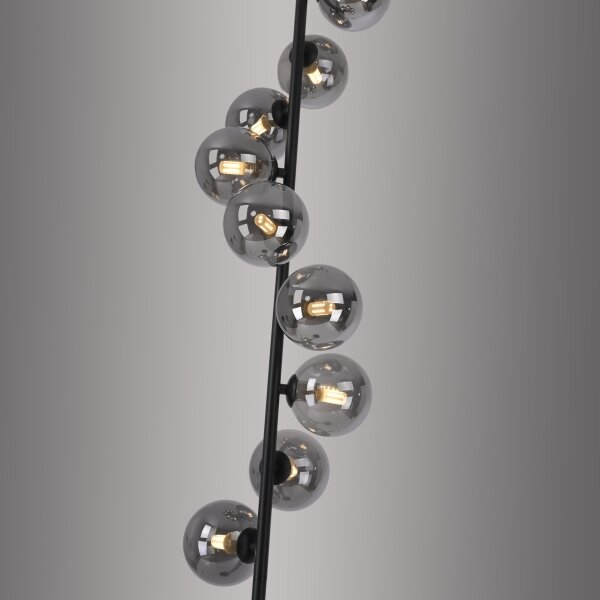 Schöner Wohnen 14506-18 - Lampadar LED DUBAI 9xG9/3W/230V negru/fumuriu