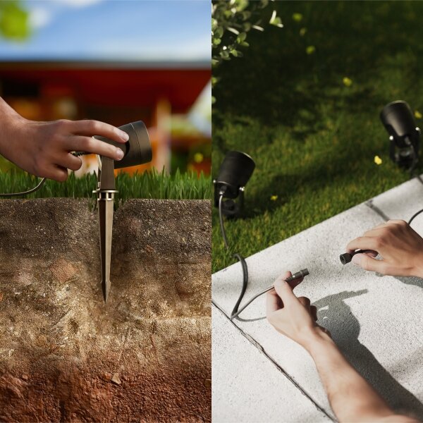 SET 3x corp de iluminat LED de exterior Philips GARDENLINK REUEL LED/1,5W/230V 2700K IP44