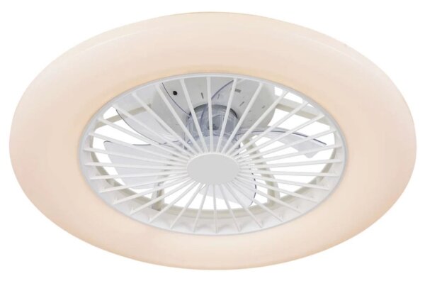 Plafonieră LED dimabilă cu ventilator Lucci Air 513200 OSLO LED/20W/230V alb + telecomandă