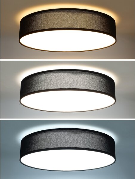 Plafonieră LED dimabilă Solight WO8014 PENLEY LED/48W/230V d. 40 cm negru + telecomandă