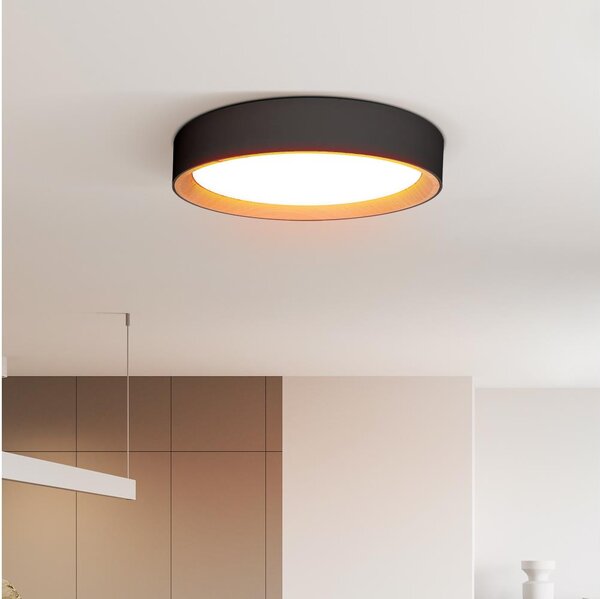 Plafonieră LED dimabilă Solight WO8016 LARIOS LED/48W/230V d. 39 cm negru + telecomandă