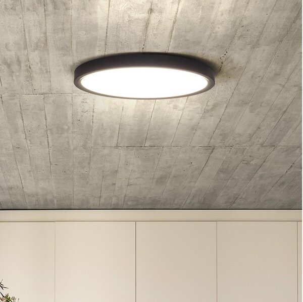 Plafonieră LED dimabilă Solight WO8018 ESTELA LED/36W/230V d. 30 cm negru + telecomandă